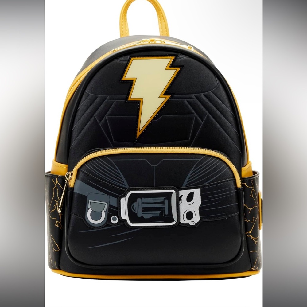 NWT Loungefly DC Comics Black Adam Light Up Cosplay Mini Backpack
